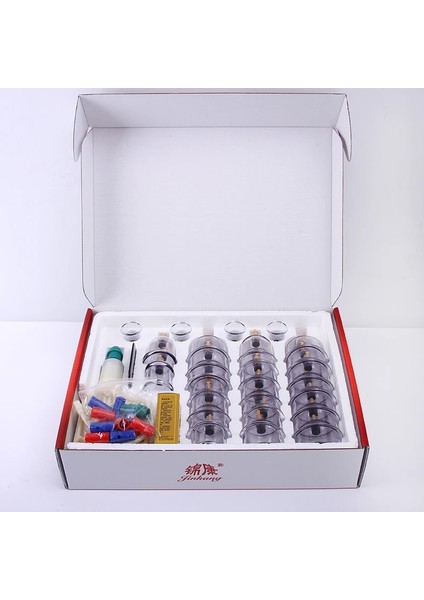 24 Adet Vakum Çukurluğu Vücut Masajı Ventosa Vantuz Kavanoz Seti Plastik Vakum Emme Tedavisi Çukurluğu Seti Kutular Masaj Için (Yurt Dışından)
