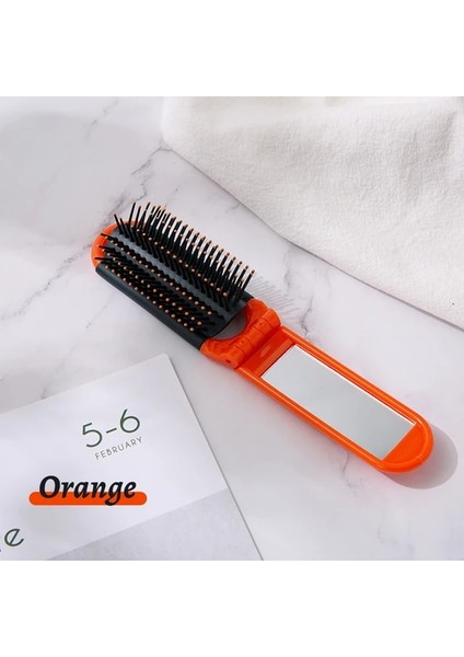 F Mini Hairbrus Katlanır Masaj Tarak Kafa Masajı Anti-Statik Taşınabilir Seyahat Saç Fırçası Ayna ile Kız Saç Taraklar (Yurt Dışından) fiyatları