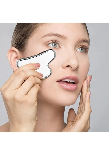 Rulo Paslanmaz Çelik Kazıyıcı Yüz Masajı Gua Sha Aracı Yüz Germe Anti-Aging Cilt Sıkılaştırma Soğutma Metal Kontur Şişliği Azaltın (Yurt Dışından) indirimleri