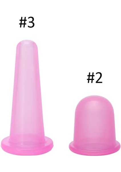 Pembe-2-3 2/3 Adet Silikon Masaj Yüz Vücut Spa Çukurluğu Vantuz Anti Selülit Vakum Çukurluğu Kutular Yüz Kaldırma Sırt Masaj Kavanozları (Yurt Dışından)
