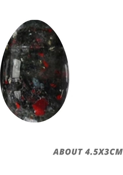 Kanlı Taş 45*30MM Gül Kuvars Yoni Yumurta Seti Deliksiz Yeşim Yumurta Kadın Kegel Egzersiz Vajinal Kas Sıkma Kristal Toplar Masaj (Yurt Dışından)