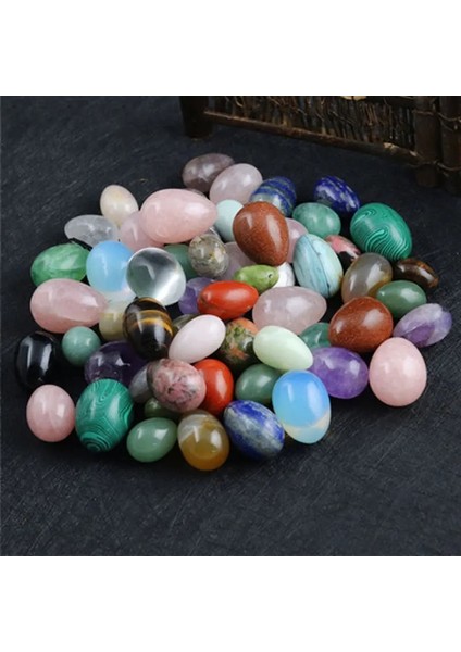 Kanlı Taş 45*30MM Gül Kuvars Yoni Yumurta Seti Deliksiz Yeşim Yumurta Kadın Kegel Egzersiz Vajinal Kas Sıkma Kristal Toplar Masaj (Yurt Dışından)