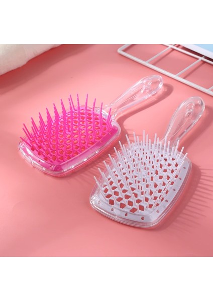 16 Şeffaf Içi Boş Örgü Tarak Islak Kuru Kadın Kafa Derisi Masaj Tarak Saç Fırçası Içi Boş Salon Kuaförlük Aracı Saç Tarağı Kafa Masajı (Yurt Dışından) modelleri