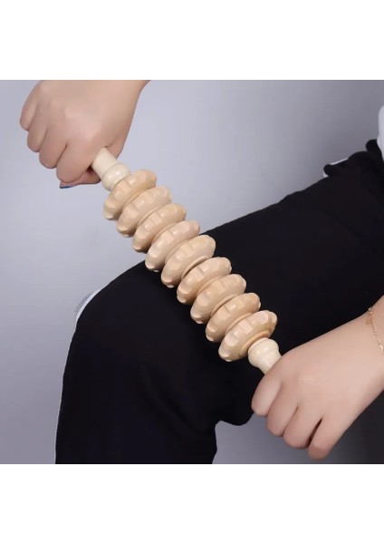 Ahşap Renk 1 Pc Ahşap Egzersiz Silindiri Spor Yaralanma Spor Salonu Vücut Bacak Tetik Noktası Kas Rulo Çubukları Masaj Sağlık Masaj Aracı (Yurt Dışından)