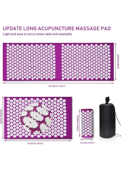 Sadece Bl Yastık Spike Akupunktur Masajı Yoga Minderi Kuznetsov'un Aplikatörü Acupressur Sırt Ağrısını Rahatlatır Ayak Masaj Yastığı Shakti Mat Relax (Yurt Dışından) fırsatları