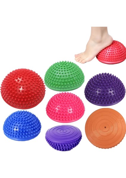 Sarı Şişme Yarım Küre Masaj Topu Yoga Topları Masaj Fitball Egzersizleri Eğitmen Dengeleme Topu Spor Salonu Pilates Spor Fitness (Yurt Dışından) modelleri