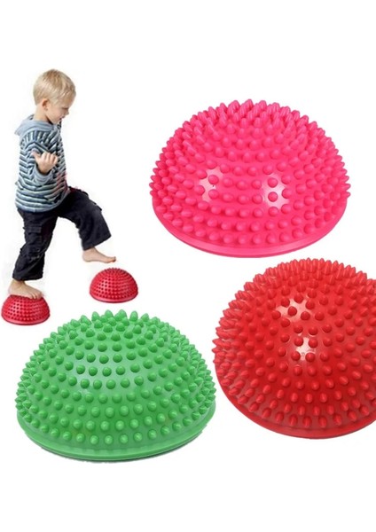 Sarı Şişme Yarım Küre Masaj Topu Yoga Topları Masaj Fitball Egzersizleri Eğitmen Dengeleme Topu Spor Salonu Pilates Spor Fitness (Yurt Dışından) fırsatları