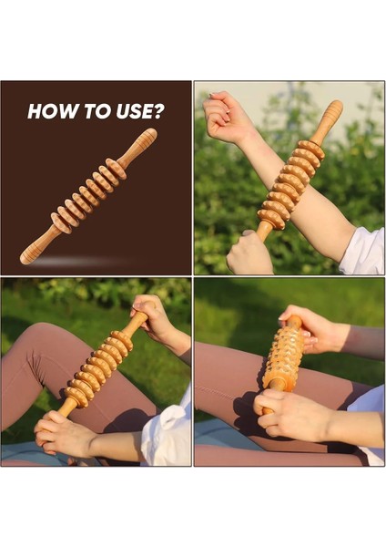 1 Adet Doğal Ahşap Terapi Masaj Seti Kavisli Masaj Rulo Sopa Vücut Şekillendirici Rahatlatıcı, Kas Sertliği Sırt Masajı (Yurt Dışından) indirimleri