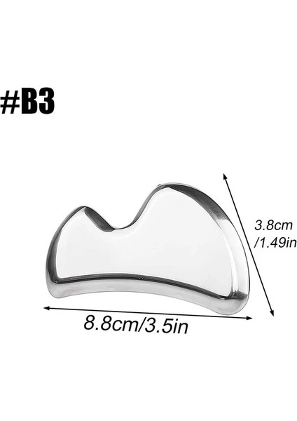 B3 Paslanmaz Çelik Gua Sha Masaj Metal Kazıyıcı Kas Masaj Aletleri Yüz Boyun Omuz Sırt Bel Masajı Relax Vücut Şekillendirme (Yurt Dışından)