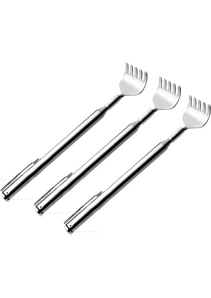 3 Adet Pratik Teleskopik Cep Tırmalama Masaj Seti Paslanmaz Çelik Scratcher Kullanışlı Kalem Klip Geri Scratcher Relax Sırt Masajı (Yurt Dışından)