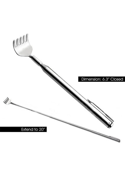 3 Adet Pratik Teleskopik Cep Tırmalama Masaj Seti Paslanmaz Çelik Scratcher Kullanışlı Kalem Klip Geri Scratcher Relax Sırt Masajı (Yurt Dışından) fiyatları