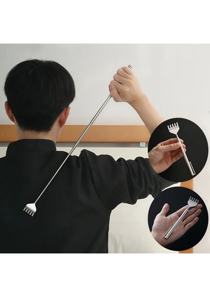 3 Adet Pratik Teleskopik Cep Tırmalama Masaj Seti Paslanmaz Çelik Scratcher Kullanışlı Kalem Klip Geri Scratcher Relax Sırt Masajı (Yurt Dışından) modelleri