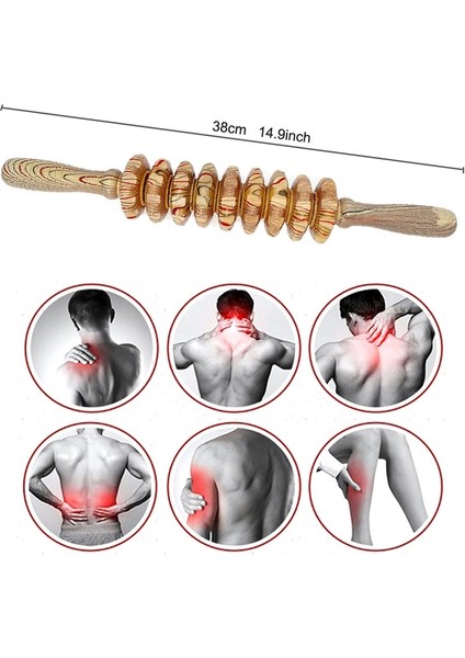 Tip 6 Ahşap Fasya Masaj Sopa Selülit Boğaz Kas Patlatma, Fasya, Selülit, Kas, Karın Için Ahşap Masaj Rulosu (Yurt Dışından)