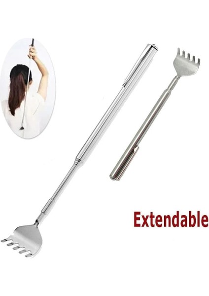 Kırmızı Geri Scratcher Paslanmaz Çelik Teleskopik Pençe Masajı Taşınabilir Uzatılabilir Kullanışlı Cep Sırt Masajı Relax Sağlık Aracı (Yurt Dışından) fiyatları