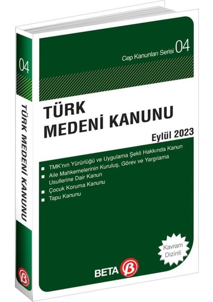 Türk Medeni Kanunu Cep Serisi Eylül 2023