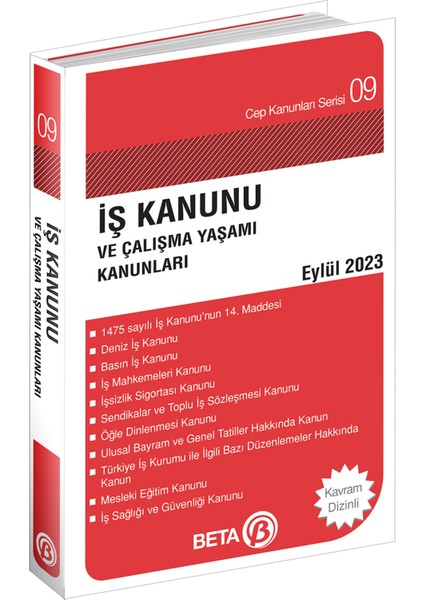 İş Kanunu Ve Çalışma Yaşamı Kanunları Eylül 2023 (Cep Boy)