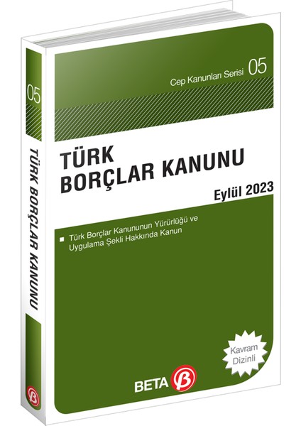 Türk Borçlar Kanunu Eylül 2023 (Cep Boy)
