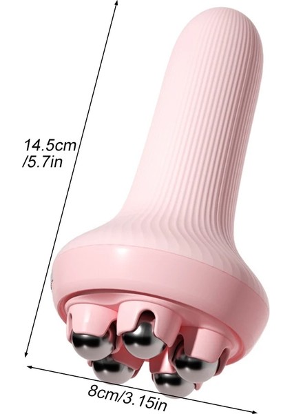 Tip 1-Pembe 360 Derece Manuel Paslanmaz Çelik Masaj Topu Masaj Silindiri Vücut Terapi Masajı Boyun Geri Omuz Yüz Germe Araçları (Yurt Dışından)