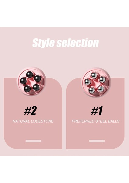Tip 1-Pembe 360 Derece Manuel Paslanmaz Çelik Masaj Topu Masaj Silindiri Vücut Terapi Masajı Boyun Geri Omuz Yüz Germe Araçları (Yurt Dışından) modelleri