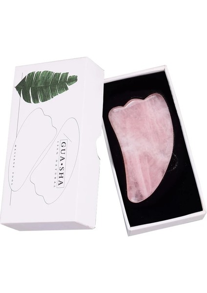 Gua Sha B Kutusu ile Gül Kuvars Guaj Kazıyıcı Gua Sha Masaj Yüz Doğal Guaj Taş Guasha Masaj Aletleri Vücut Yüz Yeşim Masaj Seti (Yurt Dışından)