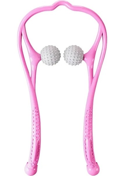 Pembe-Golf Topu Boyun Massageador Massagem Rahatlatmak El Silindir Boyun Masajı Boyun Omuz Tetik Noktası Plastik Basınç Noktası Terapisi (Yurt Dışından)