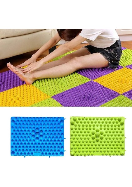 03 Renkli Dayanıklı Refleksoloji Ayak Masajı Relax Ped Ayak Basıncı Kan Dolaşım Plakası Mat Masaj Sağlık Aracı (Yurt Dışından)