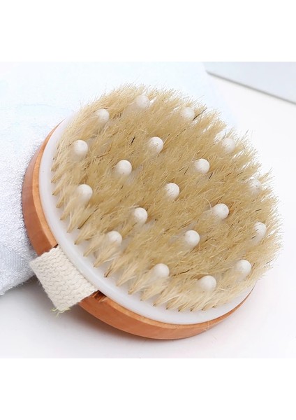Stil 02 Vücut Fırçası Doğal Domuz Kılı Organik Kuru Cilt Vücut Fırçası Masaj Bambu Islak Sırt Duş Fırçaları Peeling Banyo Fırçası (Yurt Dışından)