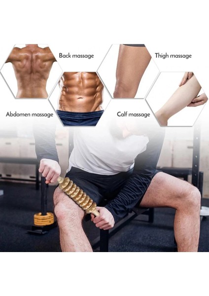 Stil 3 Tcare Ahşap Egzersiz Silindiri Gua Sha El Selülit Blasters Spor Yaralanması Vücut Tetik Noktası Kas Rulo Çubukları Masaj (Yurt Dışından) fırsatları