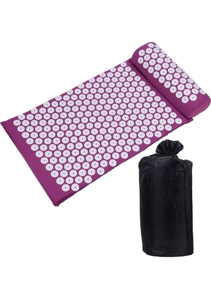 Mor 1 Takım Masaj Yastığı Lotus Lotus Akupunktur Matı Fitness Egzersiz Matı Yoga Masajı Sırt ve Vücut Ağrısını Rahatlatır (Yurt Dışından)