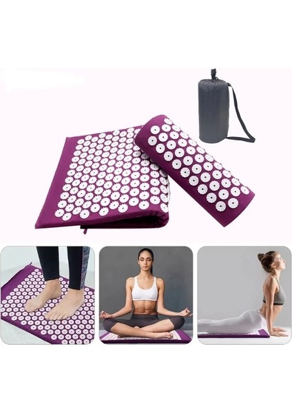 Mor Yastık Sadece Akupunktur ve Yakı Akupunktur Noktası Masaj Yastığı Genel Sırt Ağrısını Rahatlatmak Yoga Mat Yastık Seti Ev Fizyoterapi Mat (Yurt Dışından) fiyatları