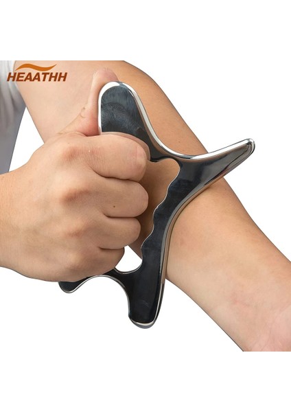 B4 Yükseltme Paslanmaz Çelik Gua Sha Masaj Aletleri Metal Kazıma Bıçağı Masaj Rahatlatıcı Yumuşak Doku Için, Baş, Boyun, Sırt Ağrısını Azaltın (Yurt Dışından)