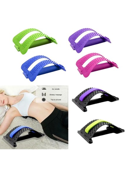 W1 Mor Sırt Masajı Sedye Ekipmanları Massageador Sihirli Destek Streç Fitness Gevşeme Omurga Ağrısı Bel Rölyef Sırt Sedyesi (Yurt Dışından) fiyatları
