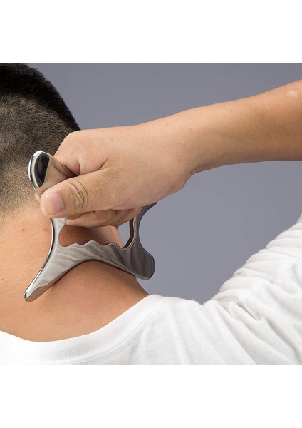 B4 Yükseltme Paslanmaz Çelik Gua Sha Masaj Aletleri Metal Kazıma Bıçağı Masaj Rahatlatıcı Yumuşak Doku Için, Baş, Boyun, Sırt Ağrısını Azaltın (Yurt Dışından)