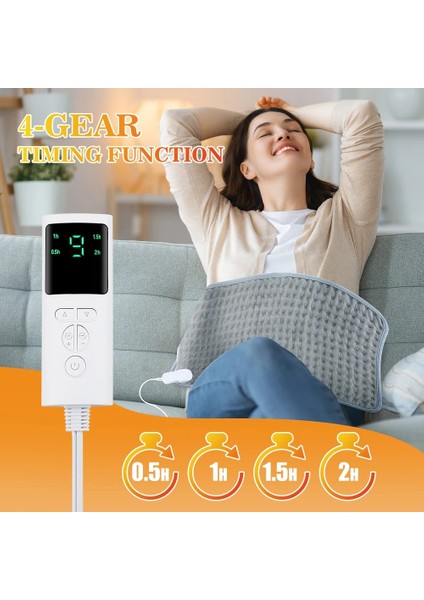 58X29CM Ab Fişi 220-240V Elektrikli Isıtma Yastığı Fizyoterapi Battaniyesi Vücut Ağrısı Giderici 9 Vites 4 Zamanlama Ev Için Kış USB Isıtıcı Omuz Sırt Sıcak Levha (Yurt Dışından)