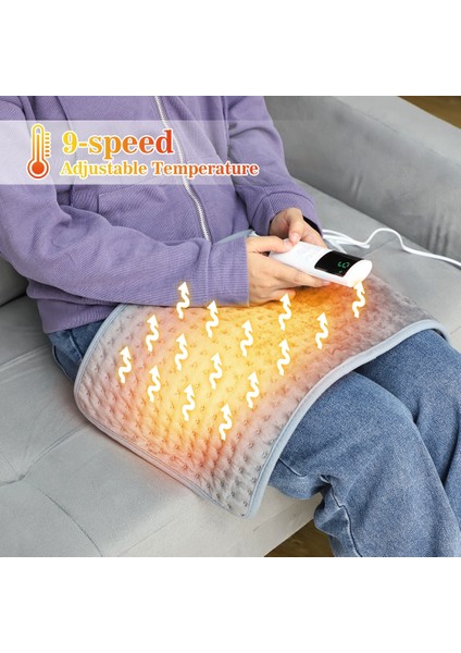 58X29CM Ab Fişi 220-240V Elektrikli Isıtma Yastığı Fizyoterapi Battaniyesi Vücut Ağrısı Giderici 9 Vites 4 Zamanlama Ev Için Kış USB Isıtıcı Omuz Sırt Sıcak Levha (Yurt Dışından)