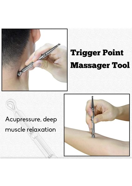 B2 Paslanmaz Çelik Yüz Akupunktur Kalemi Refleksoloji Tetik Noktası Masaj Aletleri Derin Doku Masajı Meridyen Tam Vücut Rahatlatıcı (Yurt Dışından) indirimleri