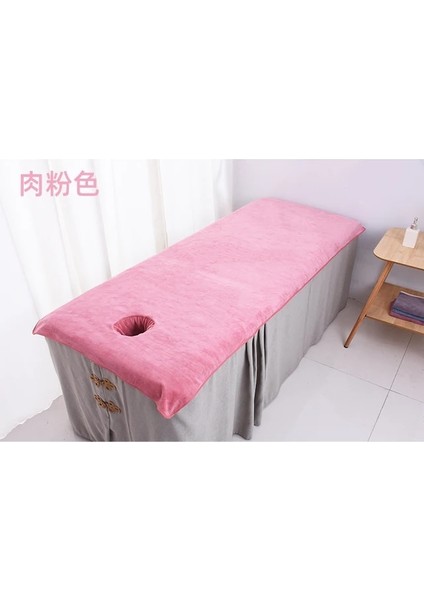Et Pembe Delik 220X120CM Salon Özel Yatak Delikli Havlu Fizyoterapi Masaj Sürgü Çarşafları (Yurt Dışından)
