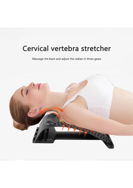 Yeşil Sırt Masajı Sedye 3 Vites Ayarlanabilir Bel Boyun Desteği Ekipmanları Lomber Servikal Omurga Düzeltici Kas Relax Terapi (Yurt Dışından)