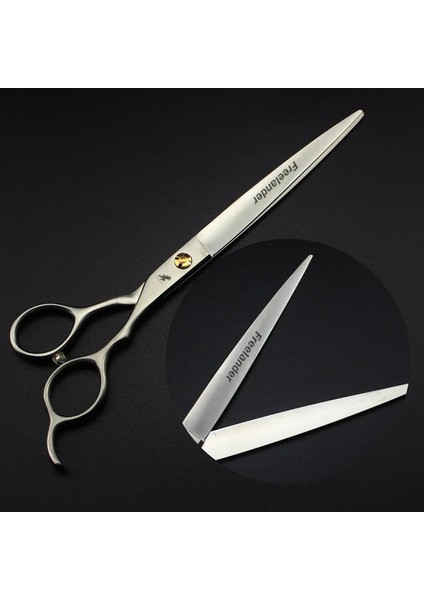 Kesme Makası 7.5 Inç JP440C Pet Lazer Tel Küçük Dişler Mikro Tırtıklı Bıçak Saç Makas Oyuncak Köpek Bakım Kesme Düz Makaslar (Yurt Dışından)
