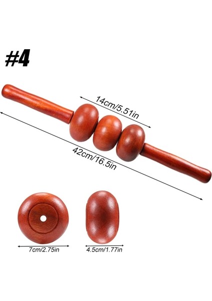 Tip 4 1 Adet Profesyonel Çok Fonksiyonlu Ahşap Masaj Rulo Sopa Vücut Arka Bacaklar Kas Tetik Noktası Refleksoloji Erkekler ve Kadınlar Için (Yurt Dışından)