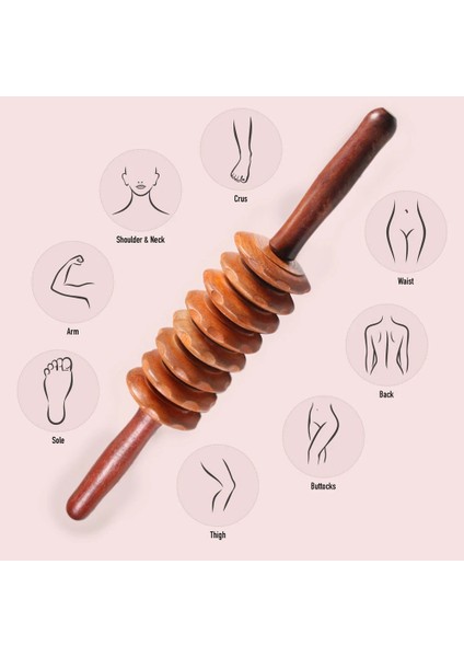 Tip 4 1 Adet Profesyonel Çok Fonksiyonlu Ahşap Masaj Rulo Sopa Vücut Arka Bacaklar Kas Tetik Noktası Refleksoloji Erkekler ve Kadınlar Için (Yurt Dışından)