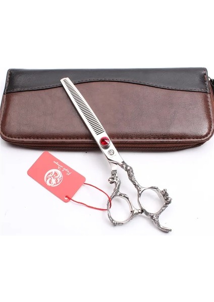 Z9100 Hong T 6yy Z9100 6 "440C Kırmızı Profesyonel Insan Saç Makas Kuaförlük Kesme Makası Inceltme Makas Salon Tarzı Aracı Ejderha Kolu (Yurt Dışından)