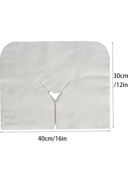 Beyaz 100 Adet Tek Kullanımlık Yüz Beşik Kapakları Spa Masaj Masa Çarşafları Kafalık Pedleri Yastık Delik Kapağı Masaj Masası Masaj Koltuğu (Yurt Dışından) indirimleri