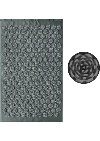 Lotus Gri Mat Shiatsu Akupunktur Mat Başak Masaj Yastığı Kuznetsov'un Aplikatör Spor Fitness Yastık Yastık Masaj Yoga Mat Pilates Egzersiz (Yurt Dışından)