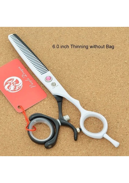A0119B-05-60 Mor Ejderha 6 Inç Saç Inceltme Makas Kesme Profesyonel Kuaförlük Makas 440C Döner Başparmak Saç Kesimi Makası A0121B (Yurt Dışından) fiyatları