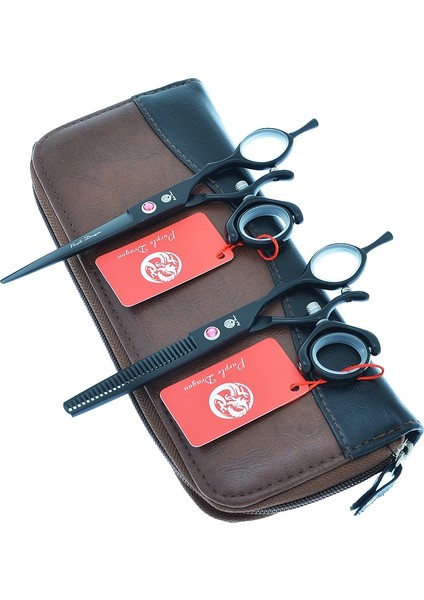 A0119B-05-60 Mor Ejderha 6 Inç Saç Inceltme Makas Kesme Profesyonel Kuaförlük Makas 440C Döner Başparmak Saç Kesimi Makası A0121B (Yurt Dışından) modelleri