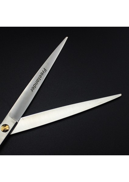 Kesme Makası 7.5 Inç JP440C Pet Lazer Tel Küçük Dişler Mikro Tırtıklı Bıçak Saç Makas Oyuncak Köpek Bakım Kesme Düz Makaslar (Yurt Dışından)