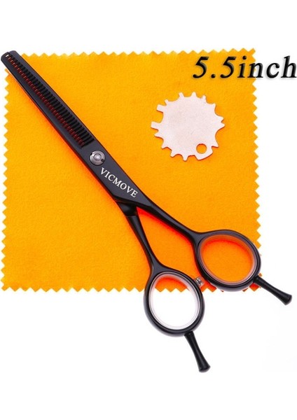 1 Adet Vıcmove 5.5 "/6" Saç Makas Profesyonel Kuaförlük Makas Seti Kesme + Inceltme Salon Berber Makası Gümüş ve Siyah (Yurt Dışından)