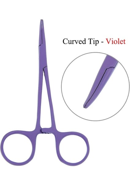D0001A-15 12.5cm El Aleti Hemostatik Forseps Pet Saç Kelepçesi Balıkçılık Kilitleme Pensesi Epilasyon Araçları Düz Kavisli Ucu Pet Forseps D0001A (Yurt Dışından)