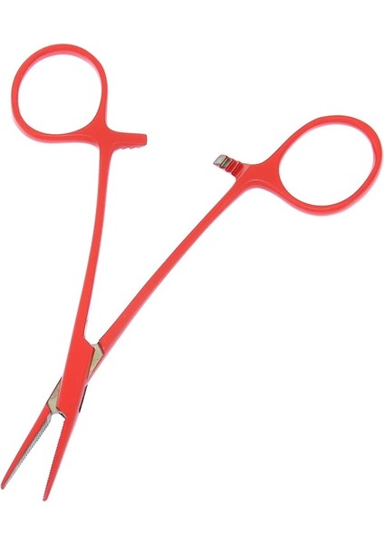 D0001A-15 12.5cm El Aleti Hemostatik Forseps Pet Saç Kelepçesi Balıkçılık Kilitleme Pensesi Epilasyon Araçları Düz Kavisli Ucu Pet Forseps D0001A (Yurt Dışından)